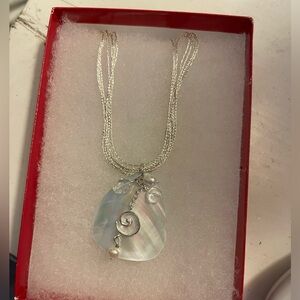 Sterling Silver Mother Of Pearl Necklace